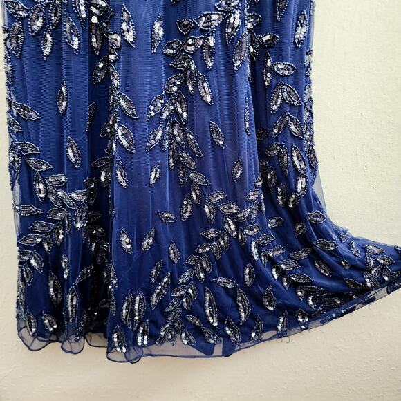 Mac Duggal Illusion Long Sleeve Beaded Embellished Gown NWT 8 Style 6023 Gown - Picture 8 of 16